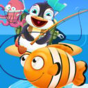 Baby Penguin Fishing 5 baby penguin fishing 1